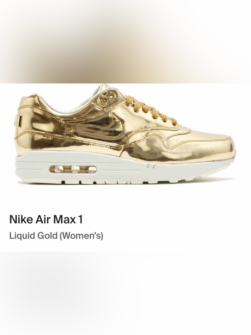 Nike Kids Metallic Gold Air Max Sneaker